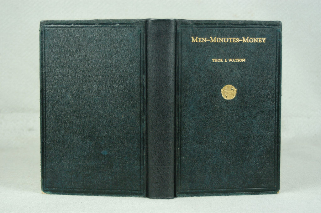 A book with the title men-minutes-money.