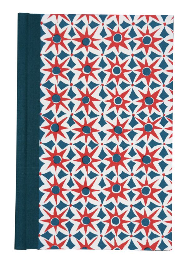 A book cover with red, white and blue stars.