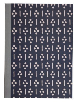 A book cover with a pattern of white dots on it.