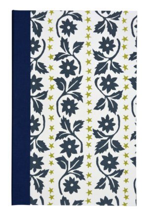 A book cover with a floral pattern and stars.