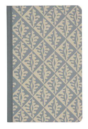 A book cover with a pattern of leaves.