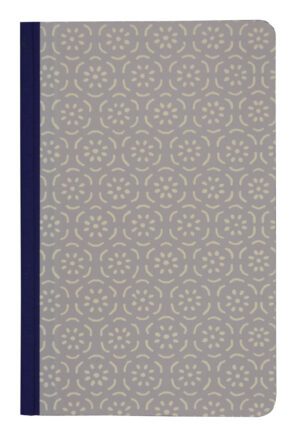 A notebook with a pattern on it.