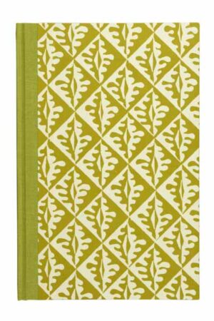 A green and white book cover with a pattern of leaves.