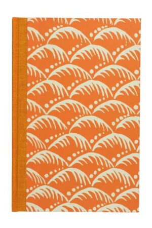 A book cover with an orange and white pattern.