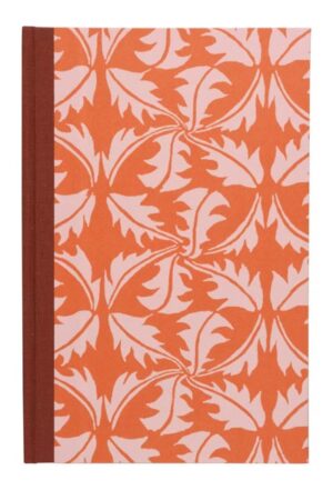 A book cover with an orange and white pattern.