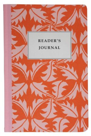 A book cover with a pink and orange pattern.