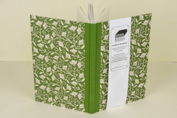 Hardback Notebook, Lined Paper--Olive Petite Flowers