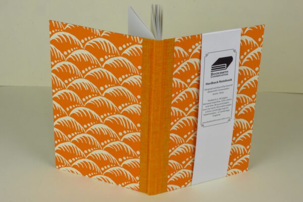 Hardback Notebook, Lined Paper--Orange Waves