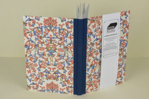 Hardback Notebook, Lined Paper--Blue and Red Traditional Italian