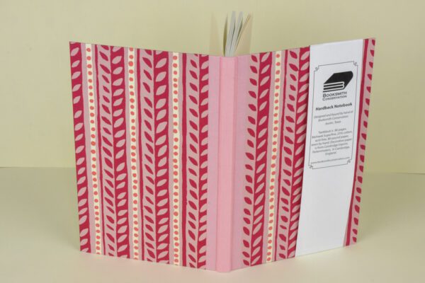 Hardback Notebook, Lined Paper--Pink Charleston Border