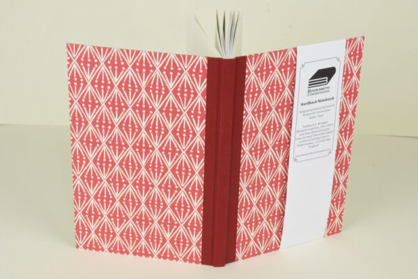 Hardback Notebook, Lined Paper--Red Threadwork