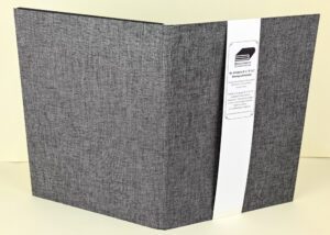 Refillable gray notepad holder, 8x12".