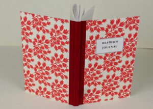 Red floral reader's journal.