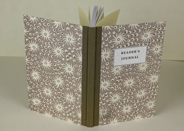 Hardback Reader's Journal--Taupe Milky Way with Coffee Spine