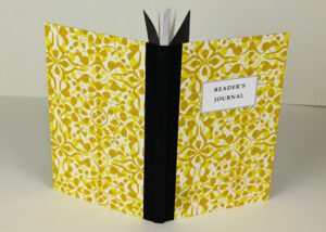 Yellow floral reader's journal.