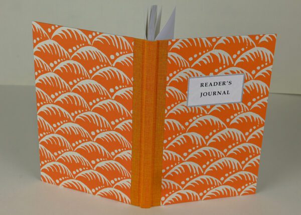 Hardback Reader's Journal--Orange Waves