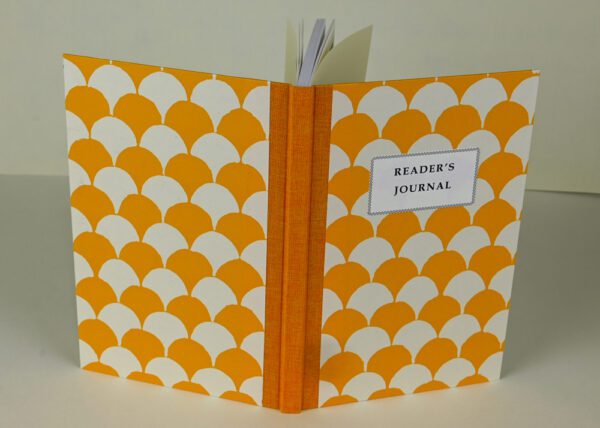 Hardback Reader's Journal--Orange Clamshell