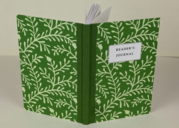 Hardback Reader's Journal--Pea Green Sprig