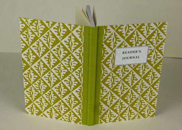 Hardback Reader's Journal--Sap Green Oak Leaves