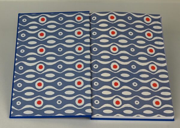 Hardback Reader's Journal--Royal Blue Cloth with Cornflower Blue and Red Persephone Endpapers - Image 2