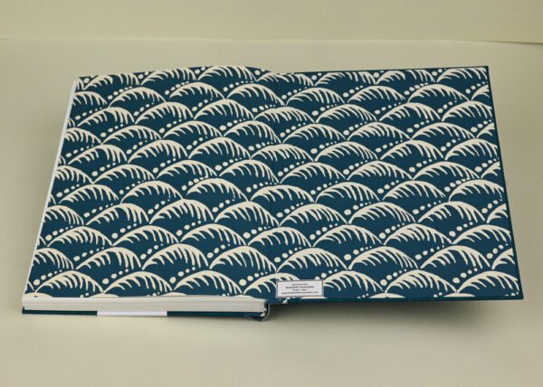 Writer's Journal --Dusky Blue and Teal Cloth with Indigo Waves Paper - Image 3