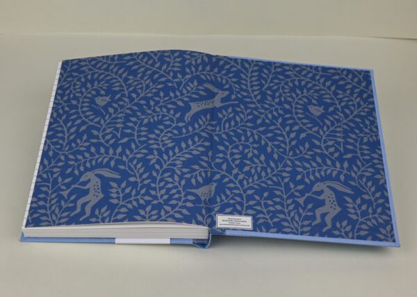 Writer's Journal --Sky Blue Cloth with Blue Dancing Hare Paper - Image 3