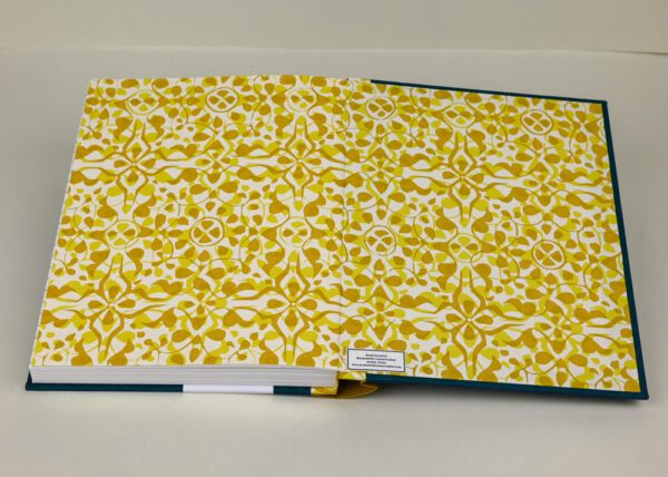 Writer's Journal -- Mustard and Teal Cover, Dappled Lemon Meringue Paper - Image 3