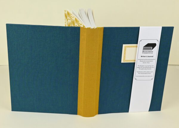 Writer's Journal -- Mustard and Teal Cover, Mustard Dandelion Paper